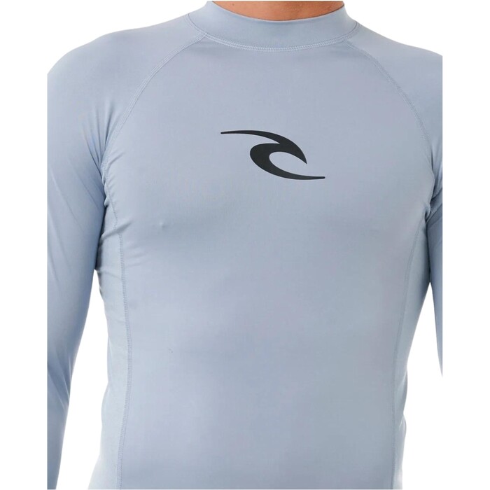 2024 Rip Curl Mens Waves UPF Perf Long Sleeve Rash Vest 141MRV - Sparky Blue